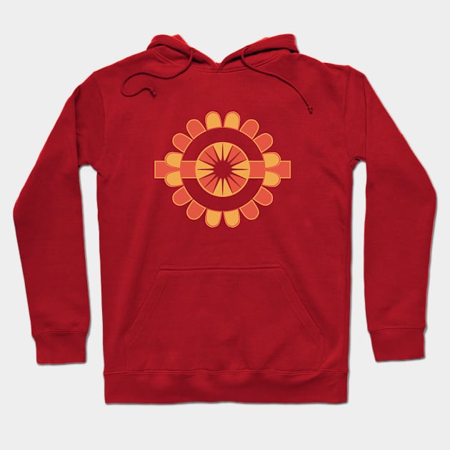 Stylized geometric flower Hoodie by Gaspar Avila